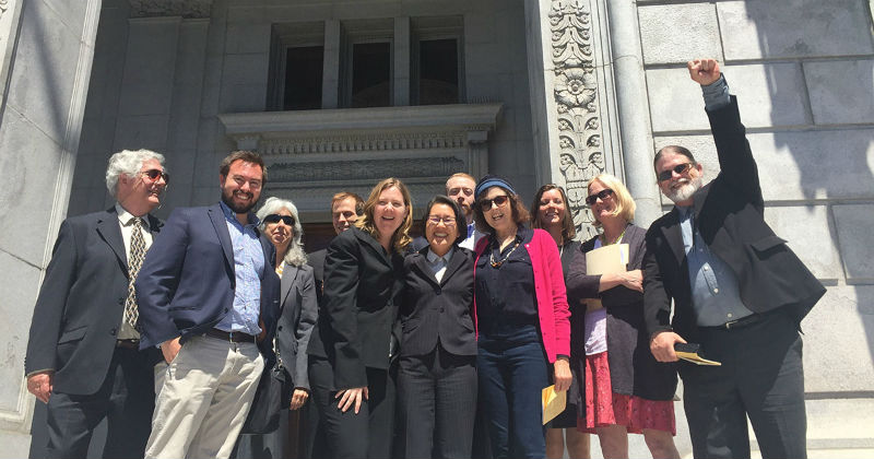Some of our staff and allies after a great day defending the Eel River at the California Supreme Court