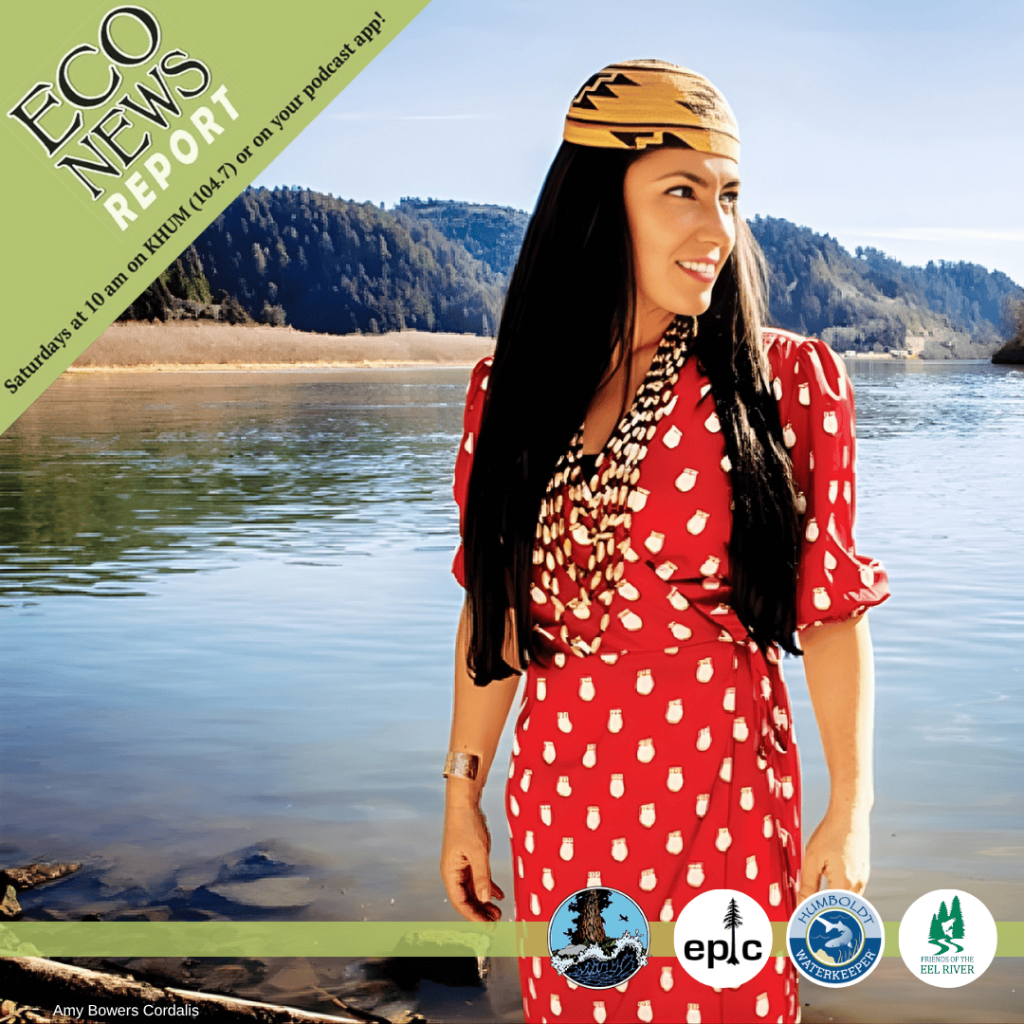 The Eco News Report airs live on Saturdays on K. HUM (104.7) or on your podcast app, and is brought to you by the North coast Environmental Center, the Environmental Protection Information Center, Humboldt Waterkeeper, and Friends of the Eel River. This episode features Amy Bowers Cordalis.