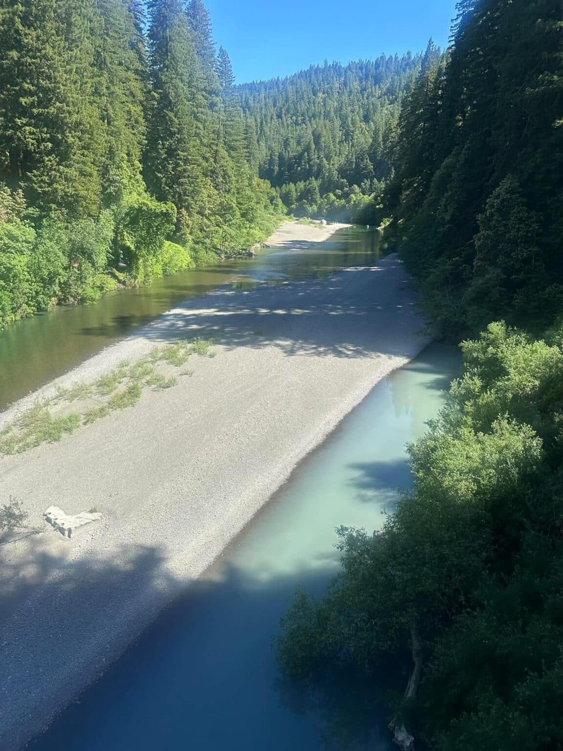 Bentonite enters the Eel River at its confluence with Redwood Creek.